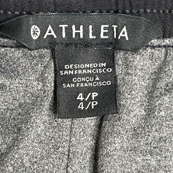 Athleta Womens Size 4P Brooklyn Lined Black Camo Jogger Pants - Picture 4 of 7